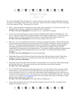 Pi Day Activity (2012)