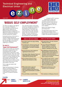 bogus self-employment