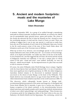 music and the mysteries of Lake Mungo - ANU Press