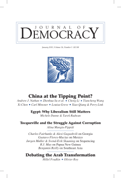 China at the Tipping Point?