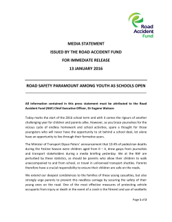 MEDIA STATEMENT ISSUED BY THE ROAD ACCIDENT FUND
