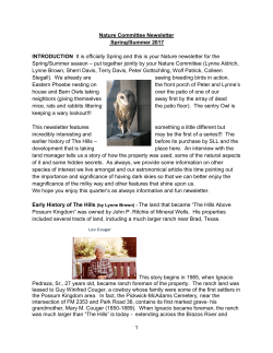 Spring and Summer Newsletter - The Hills Above Possum Kingdom