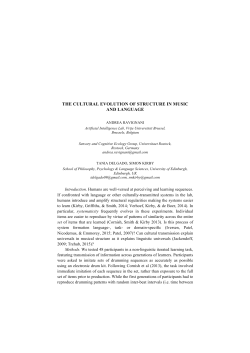 The Cultural Evolution Of Structure In Music And Language