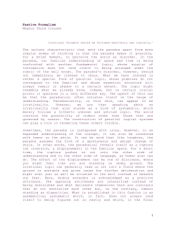 1 Festive Formalism Magnus Thor&oslash; Clausen The salient