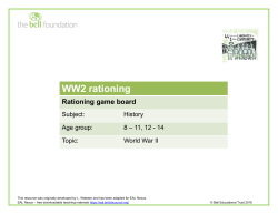 WW2 rationing