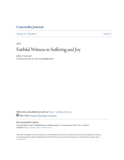 Faithful Witness in Suffering and Joy