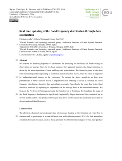 Real time updating of the flood frequency distribution through data