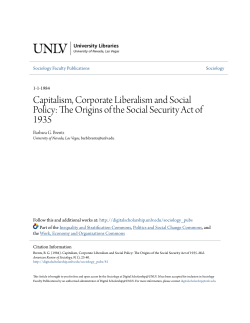 The Origins of the Social Security Act of 1935