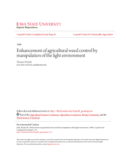 Enhancement of agricultural weed control by manipulation of the