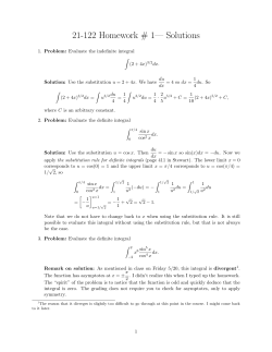 21-122 Homework # 1&mdash; Solutions