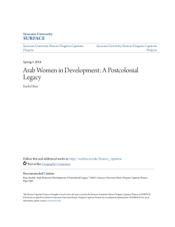Arab Women in Development: A Postcolonial Legacy