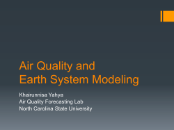 Air Quality and Earth System Modeling