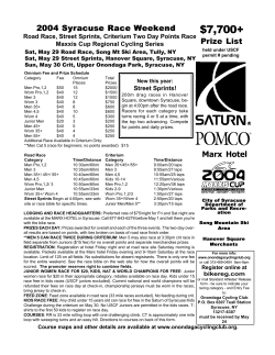 Syracuse Kids Challenge FREE Bicycle Races