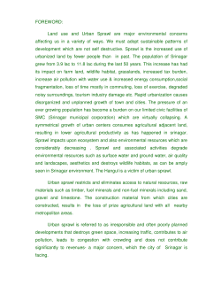 Srinagar Urban Sprawl