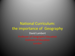 Citizenship and school geography in England