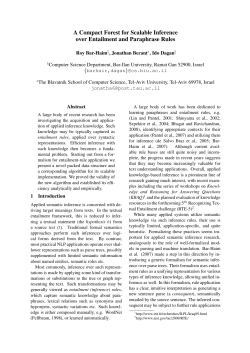 A Compact Forest for Scalable Inference over Entailment and