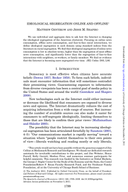 Ideological Segregation Online and Offline