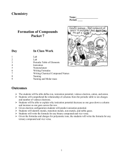 DETERMINATION OF AN EMPIRICAL FORMULA