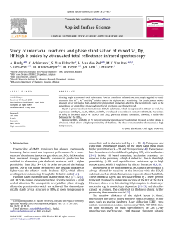 Study of interfacial reactions and phase stabilization of mixed Sc, Dy