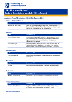 Dissertation Archive - UNH Graduate School