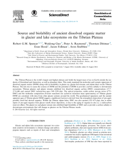 Source and biolability of ancient dissolved organic matter in glacier