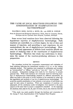 THE CAUSE OF LOCAL REACTIONS FOLLOWING THE