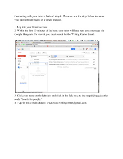 Connecting with your tutor is fast and simple. Please review the