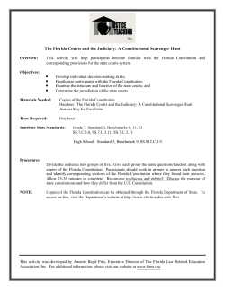 The Florida Courts and the Judiciary: A