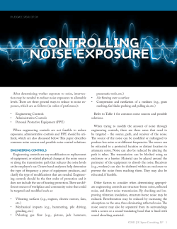 Controlling noise exposure