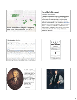 English through Age of Enlightenment