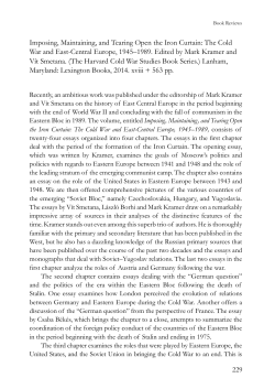 Imposing, Maintaining, and Tearing Open the Iron Curtain