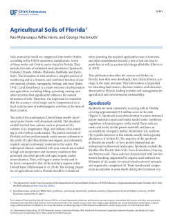 Agricultural Soils of Florida1 - EDIS