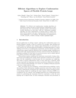 Efficient Algorithms to Explore Conformation Spaces of Flexible