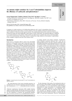 An antenna triplet sensitiser for 1-acyl-7