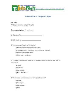 Introduction to Computers Quiz