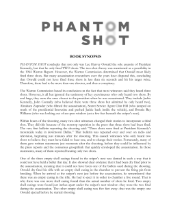 book synopsis - Phantom Shot: Eyewitnesses Solve the JFK