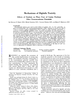 Mechanisms of Digitalis Toxicity