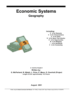 Economic Systems - Queen`s University Library