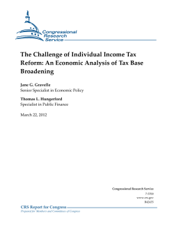The Challenge of Individual Income Tax Reform