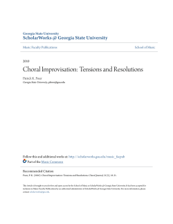 Choral Improvisation: Tensions and Resolutions