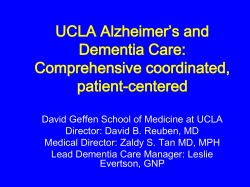 UCLA Alzheimer`s and Dementia Care – Comprehensive