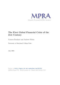 The First Global Financial Crisis of the 21st Century