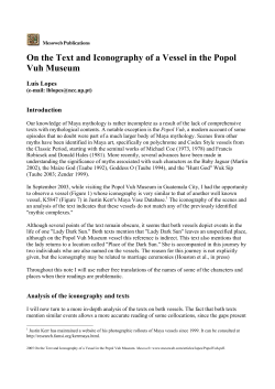 On the Text and Iconography of a Vessel in the Popol Vuh Museum