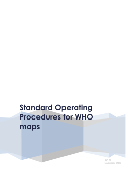 Standard Operating Procedures for WHO maps