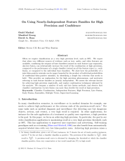 On Using Nearly-Independent Feature Families for High Precision