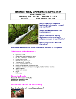 Henard Family Chiropractic Newsletter