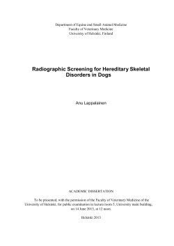 Radiographic Screening for Hereditary Skeletal Disorders in