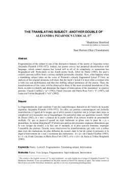 the translating subject