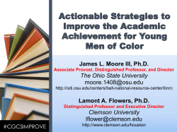 James L. Moore III, Ph.D. The Ohio State University moore.1408