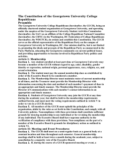 The Constitution of the Georgetown University College